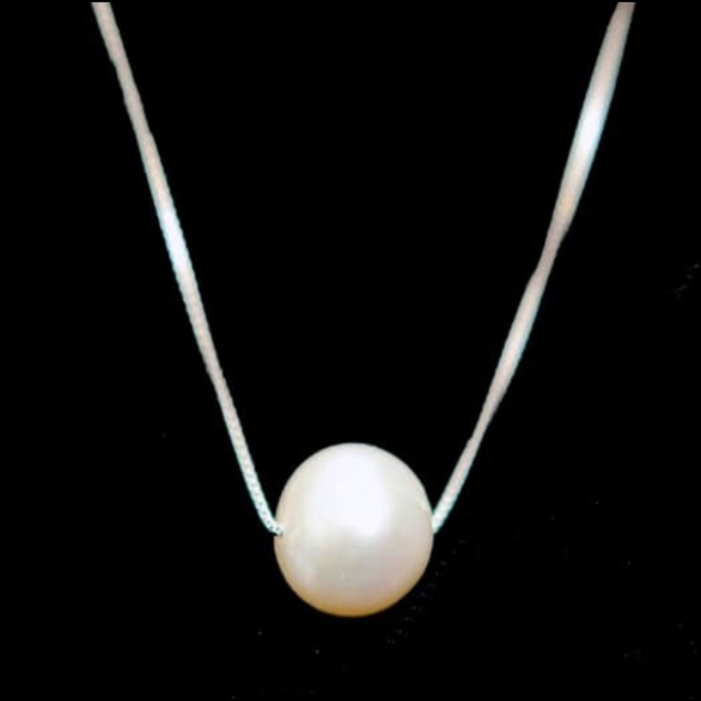 Sterling Silver Cultured Pearl Solitaire Necklace